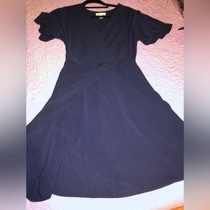 Vintage style navy blue dress